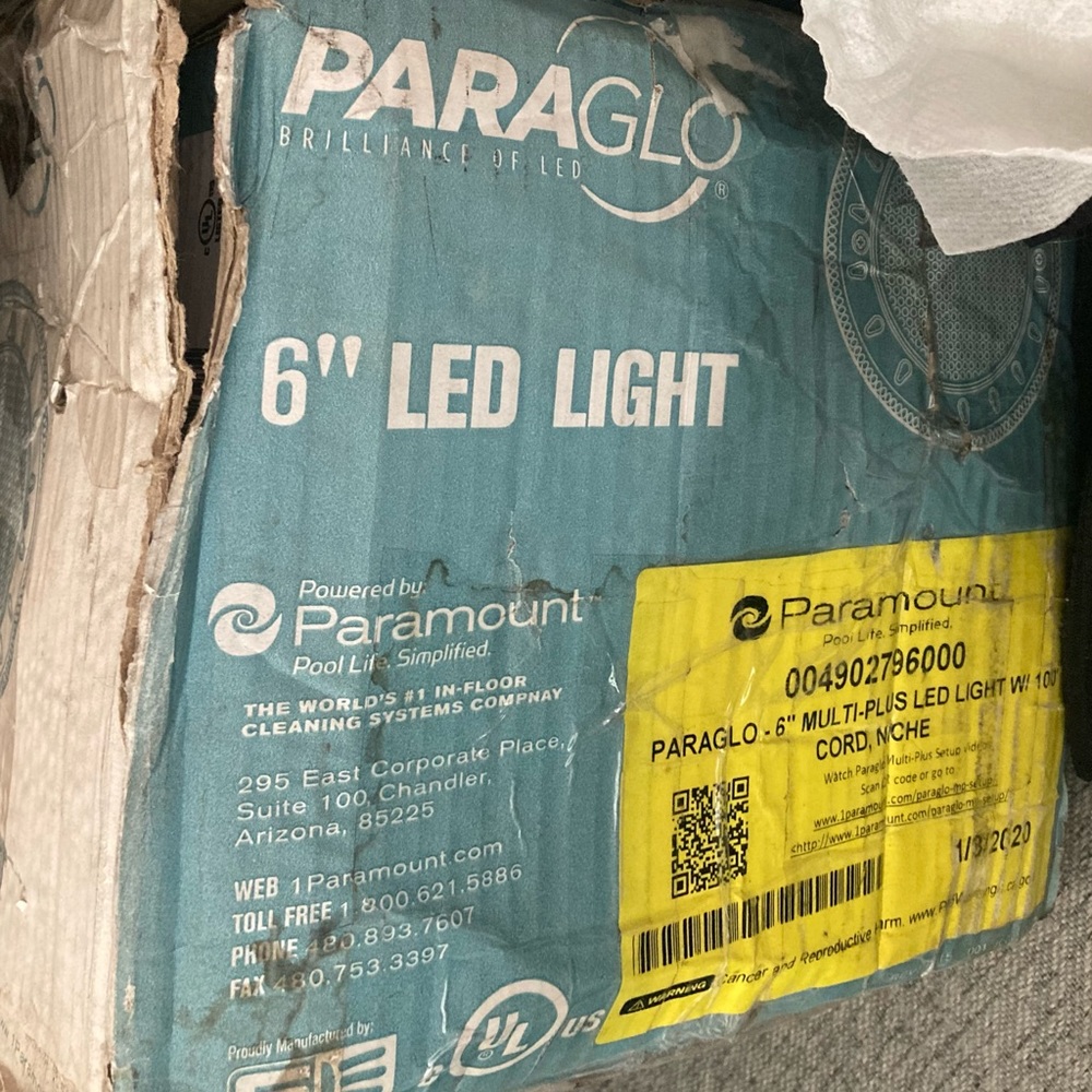 PARAGLO 6” MULTI PLUS LIGHT W/ 3” CORD NICHE